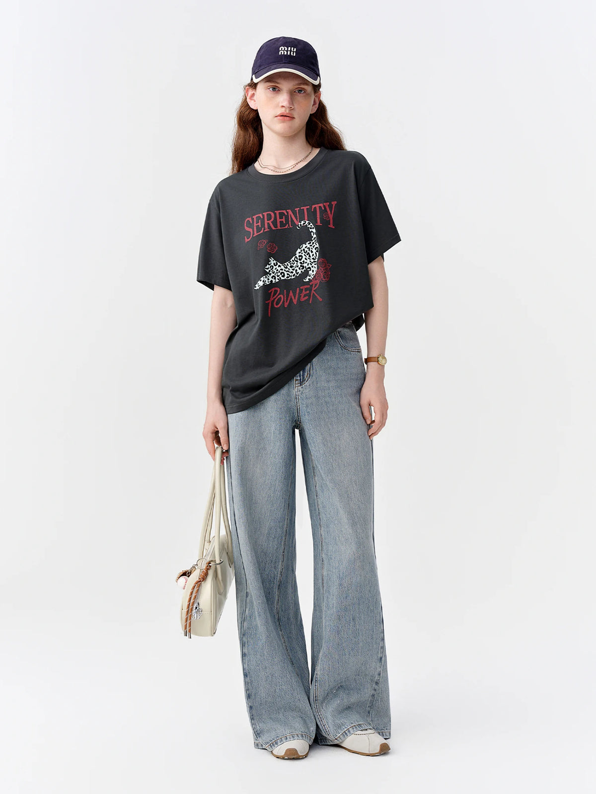 Women's Wide-Leg Jeans | High-Waist Silver-Brushed Denim Trousers