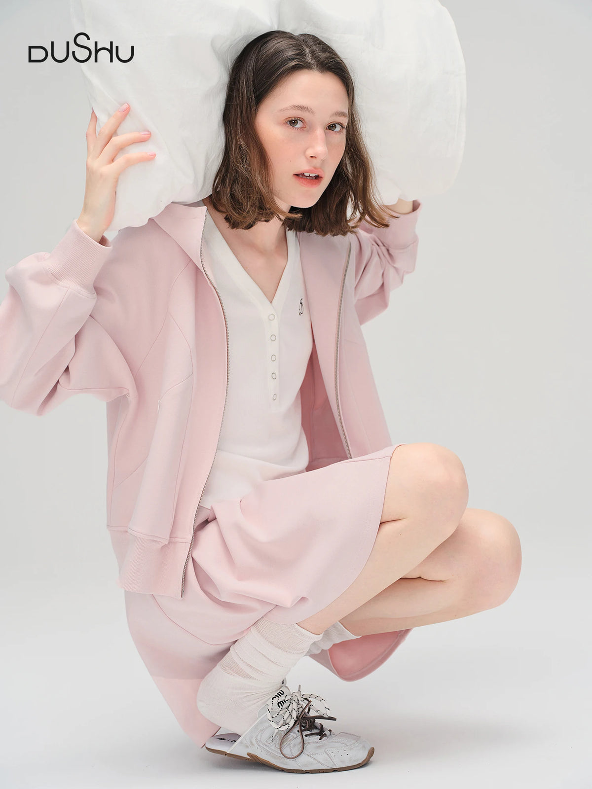 Plus Size Strawberry Milk Hoodie & Skirt Set | Fall 2025 Casual