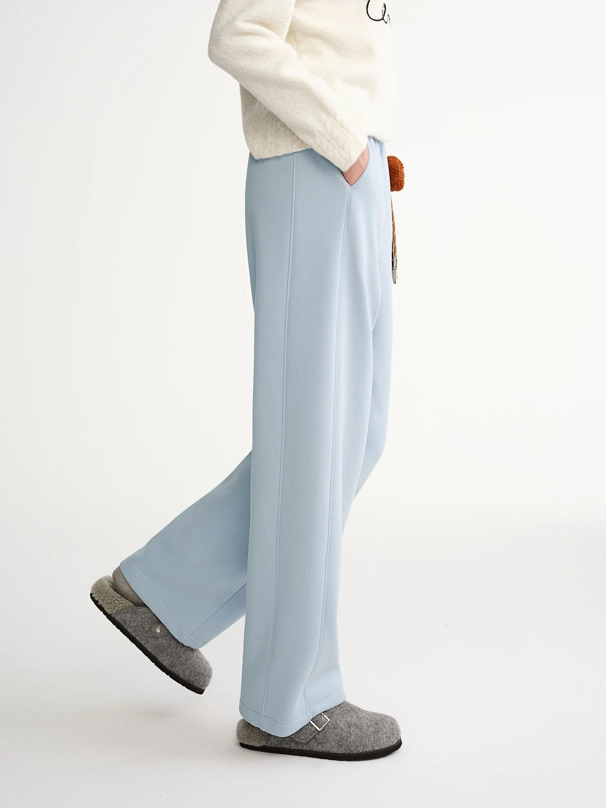 Plus Size Women's Fleece-Lined Straight Leg Winter Athletic Pants