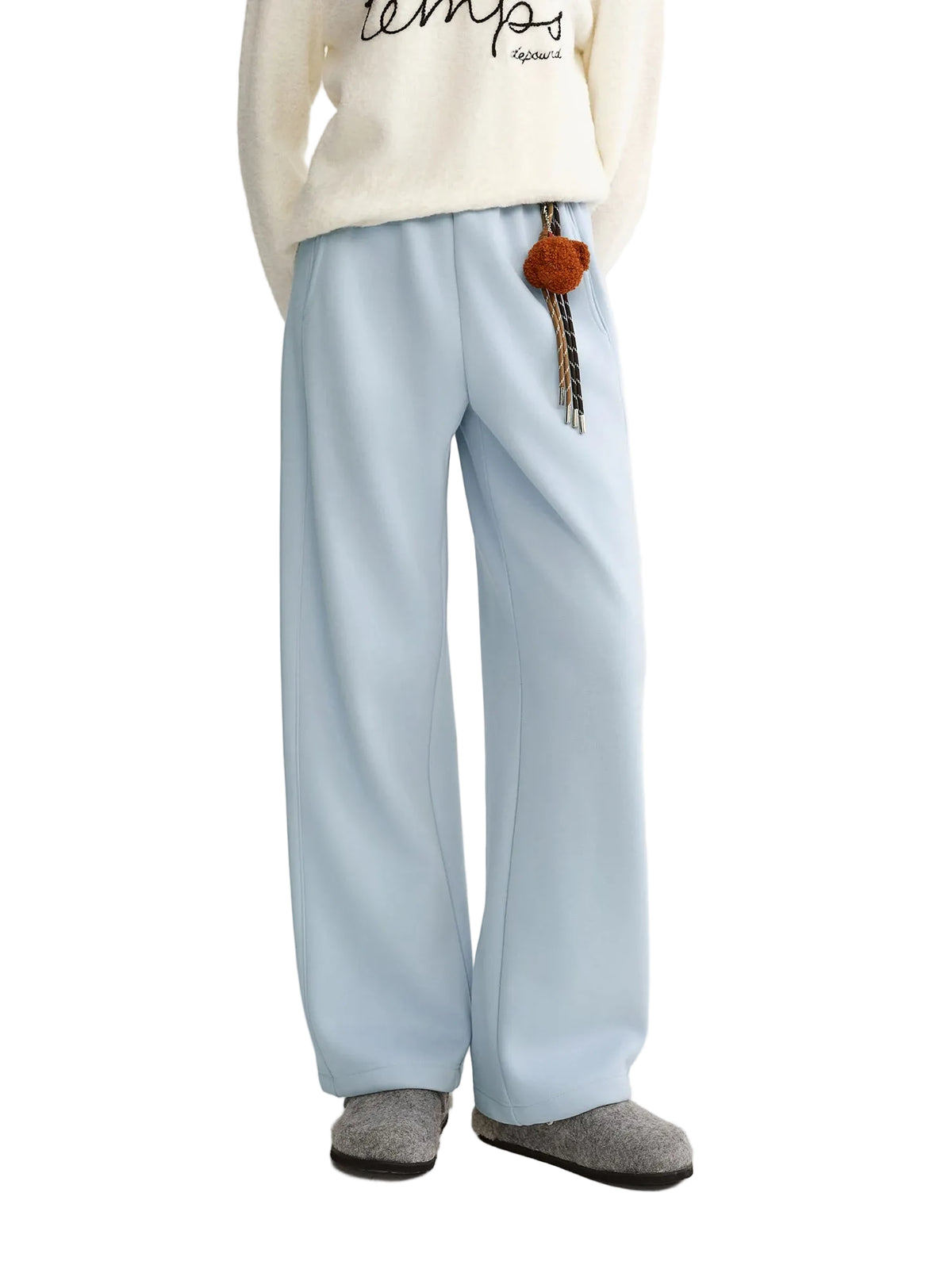 Plus Size Women's Fleece-Lined Straight Leg Winter Athletic Pants