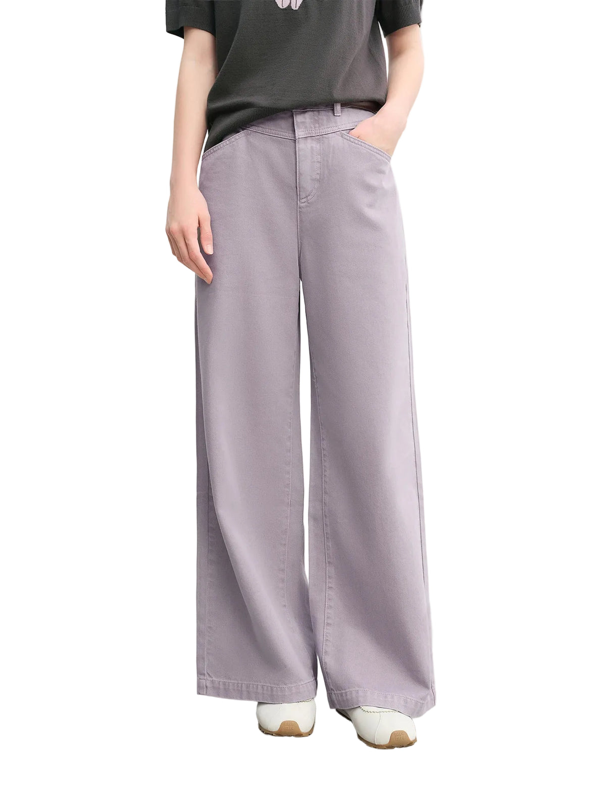 Women's Straight Leg Denim Jeans - Casual Wide Leg Comfort Trousers