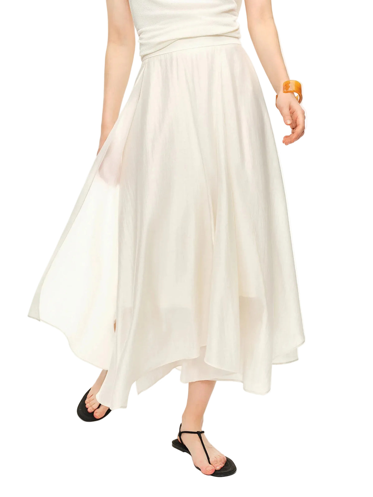 Acetate A-Line Skirt - Sophisticated Summer Commuter Style