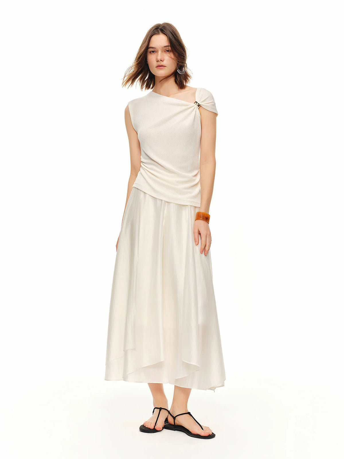 Acetate A-Line Skirt - Sophisticated Summer Commuter Style